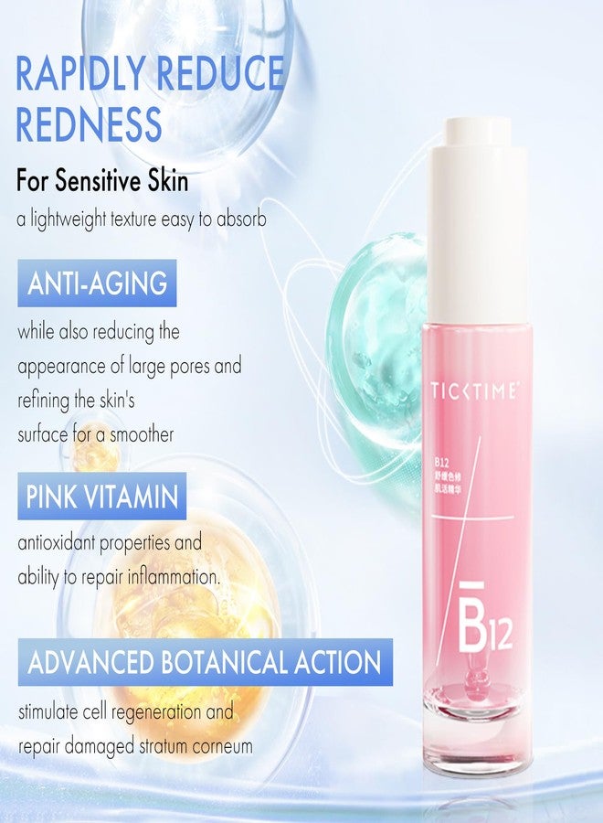 سيروم مُرمِّم بفيتامين ب12 | مُضاد للشيخوخة، مُخفف للاحمرار | زيت الفاوانيا وزيت بذور عباد الشمس | يُقوّي حاجز البشرة، مثالي للبشرة الحساسة | 30 مل / 1 أونصة سائلة - Image 4